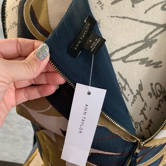 $179 Ann Taylor Dress Size 0 Multi-Colored Floral NWT! - Picture 9 of 9